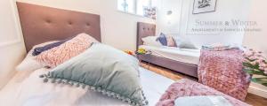 Posteľ alebo postele v izbe v ubytovaní Family Luxury Pure Old Town Apartament 1-8, 2 sypialnie i salon, parking pub, 60m2