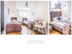 Posteľ alebo postele v izbe v ubytovaní Family Luxury Pure Old Town Apartament 1-8, 2 sypialnie i salon, parking pub, 60m2