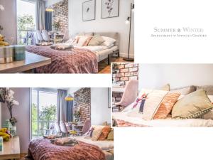 Posteľ alebo postele v izbe v ubytovaní Family Luxury Pure Old Town Apartament 1-8, 2 sypialnie i salon, parking pub, 60m2
