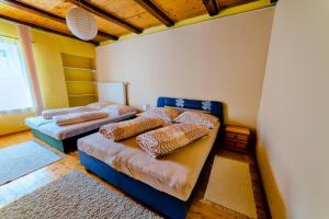 een kamer met 2 bedden in een kamer bij Apartment Anna in Kežmarok
