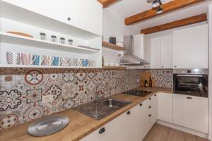 Kuchyňa alebo kuchynka v ubytovaní Holiday house Barba - Vrana