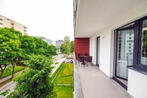 Balkón alebo terasa v ubytovaní Apartamenty Bliżej Morza