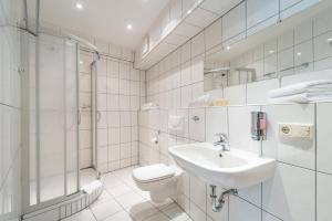 Koupelna v ubytování Hotel Villa am Waldschlösschen