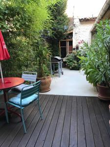 Zahrada ubytování chez la Berthe Colmé