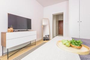 Televízia a/alebo spoločenská miestnosť v ubytovaní Novis Apartments Panorama View