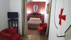 Posteľ alebo postele v izbe v ubytovaní Hotel Rural Hospedería de los Calatravos
