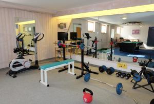 Fitness centrum a/nebo fitness zařízení v ubytování Gästehaus Biedermann