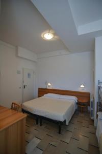 a bedroom with a large bed in a room at Hotel Zani in Cervia