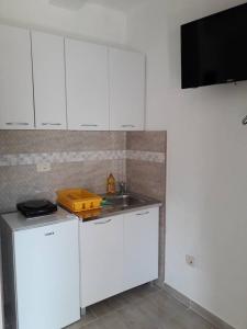 Kuchyň nebo kuchyňský kout v ubytování Apartmani Andrea-jaz