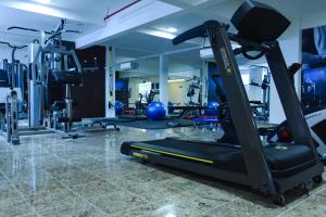 Fitness centrum a/nebo fitness zařízení v ubytování Blue Open Hotel