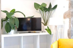 TV a/nebo společenská místnost v ubytování Hacienda El Cardon