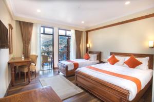 Hotel Portland 객실 침대