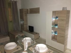 TV a/nebo společenská místnost v ubytování Casa de Corralón