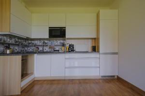 Kuchyň nebo kuchyňský kout v ubytování Apartamenty z Klimatem