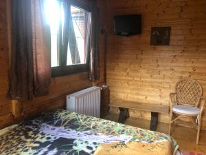 TV a/nebo společenská místnost v ubytování Hot Tub Chalet Retreat