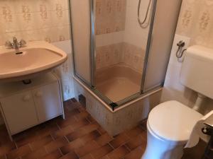 Koupelna v ubytování Stubalm Appartements