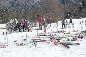 Dreiländerblick, nabij piste met sauna en tafeltennis v zime
