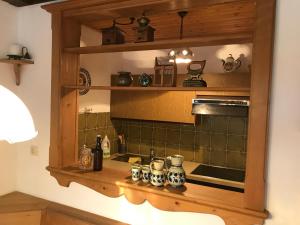 Kuchyň nebo kuchyňský kout v ubytování Stubalm Appartements