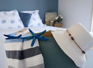 Een bed of bedden in een kamer bij La casa al mare