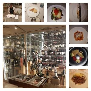 a collage of photos of a restaurant with plates of food at Salento - Casa vacanza di Diana Carcagni in Nardò