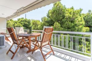 Balkon lub taras w obiekcie Athens Riviera -HiEnd flat at top Kavouri beach location