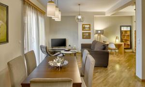 A seating area at Acropolis View Penthouse