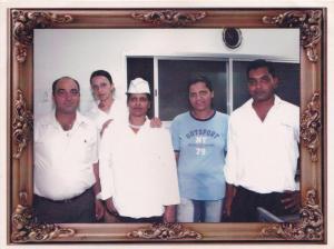 a group of people posing for a picture in a picture frame at Grace Villa Bentota in Bentota