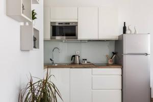 Kuchyň nebo kuchyňský kout v ubytování Apartments Cezar