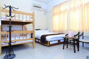 Postel nebo postele na pokoji v ubytování Zuo An Hostel
