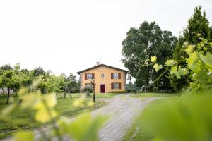 a house in the middle of a dirt road at Belvedere in Zola Predosa