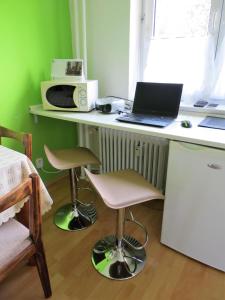 Televízia a/alebo spoločenská miestnosť v ubytovaní Apartmán Palenica