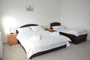 Postel nebo postele na pokoji v ubytování Deltix Apartments
