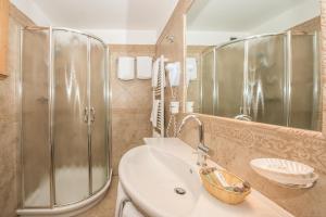 Koupelna v ubytování Hotel Capriolo