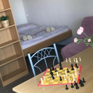 Letto o letti in una camera di Pension Crhan
