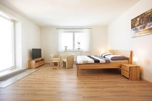 Posteľ alebo postele v izbe v ubytovaní Apartmány Lipno 510