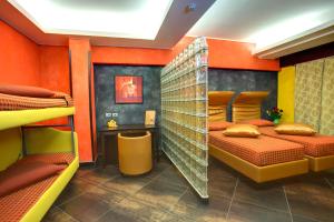 Abalon Pompei Resort客房内的一张或多张床位