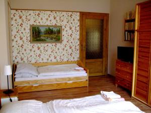 Posteľ alebo postele v izbe v ubytovaní Ria Apartment Vyhlídka