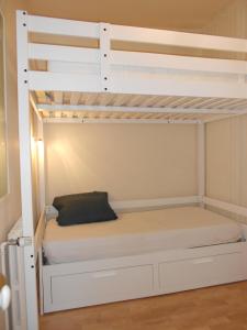 a bedroom with a bunk bed with a ladder at 8 Rue de la Petite Bilange " Maison du Centre" in Saumur