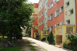 グダニスクにあるMieszkanie Jelitkowoの建物前空き道