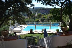 Vue sur la piscine de l'établissement Tivoli en Provence ou sur une piscine à proximité