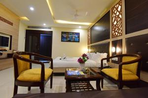 Χώρος καθιστικού στο Hotel Dayal Shree Paradise