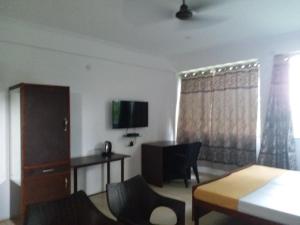 TV a/nebo společenská místnost v ubytování Krishna Hansraj Hotel