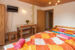 Ein Bett oder Betten in einem Zimmer der Unterkunft Penzion Agáta
