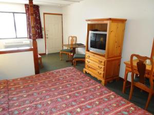 a bedroom with a bed and a tv and a dresser at Executive Lodge Absecon in Absecon