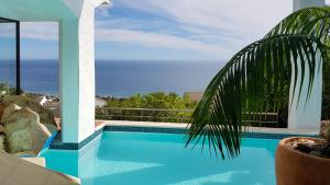 a swimming pool with a view of the ocean at Bayview Penthouses and Rooms in Cape Town