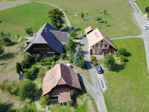 Blick auf Rutschi Ferienwohnung aus der Vogelperspektive