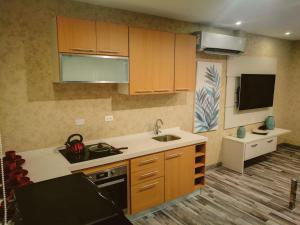 Nhà bếp/bếp nhỏ tại Hotel Ojos Del Rio