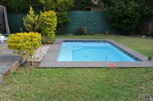 a swimming pool in a yard with a grassy yard at Greenlawns B&B in Cape Town