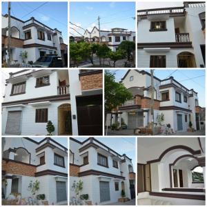 un collage de fotos de una casa blanca en Florabells Iraya Guest House - Batanes, en Basco