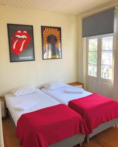 Cama o camas de una habitación en Santiago 31 Hostel